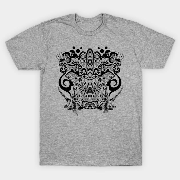 king of the monsters buddha pattern ecopop T-Shirt by jorge_lebeau